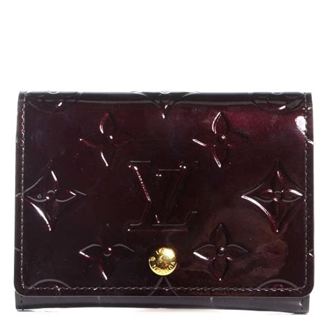 louis vuitton vernis business card holder|Louis Vuitton card holder used.